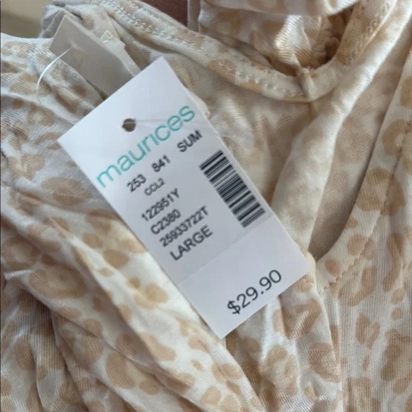 Maurices Beige Floral Sleeveless Top - Picture 2 of 2